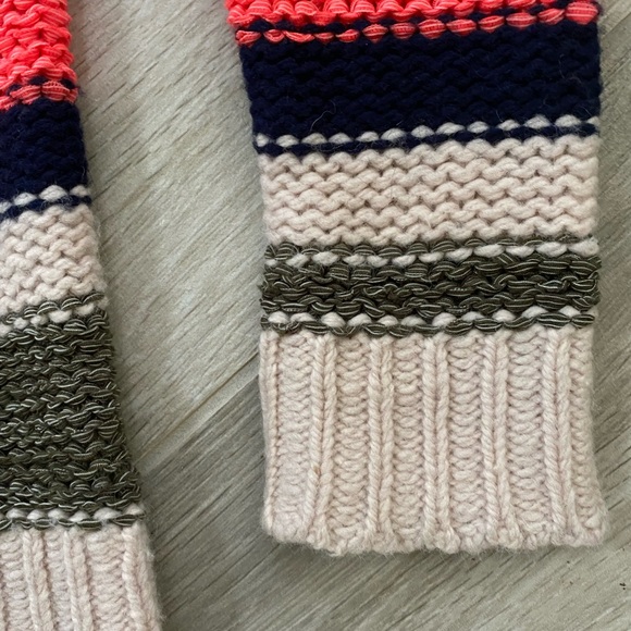 Splendid Colorful Multi-Striped Knit Crew Neck Long Sleeve Sweater Medium - Picture 10 of 10